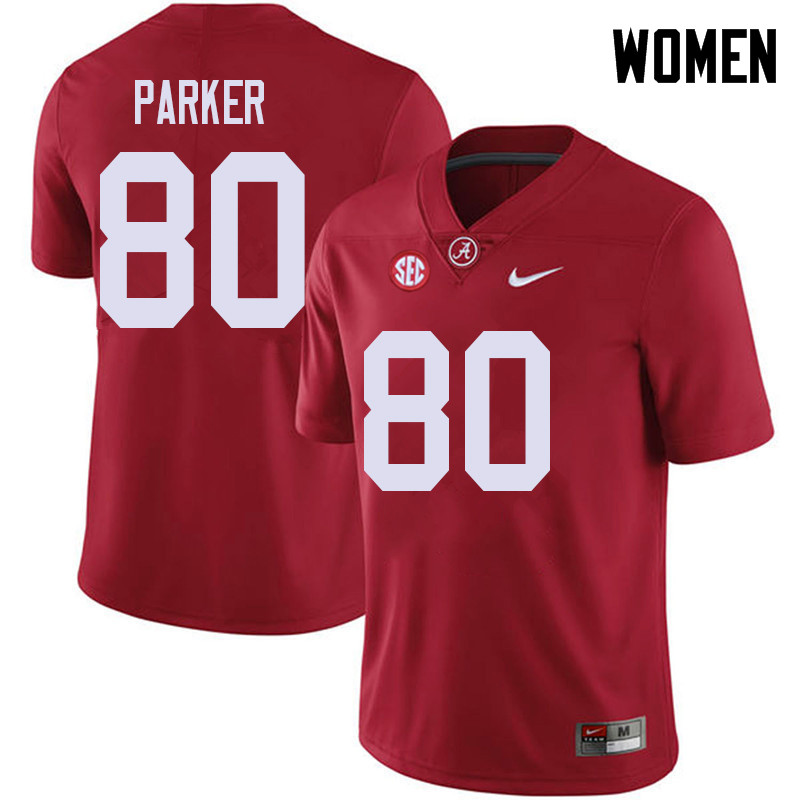 Women #80 Michael Parker Alabama Crimson Tide College Football Jerseys Sale-Red